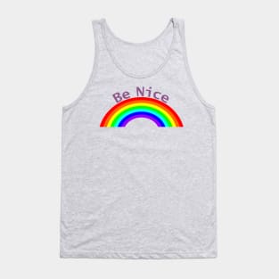 Purple Be Nice Rainbow Self Love Tank Top